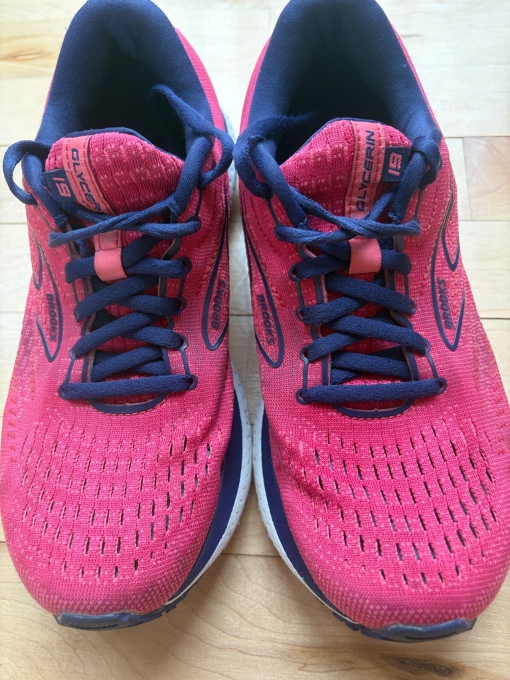 Brooks Women's size 8 Pink and Navy Blue Running Shoes